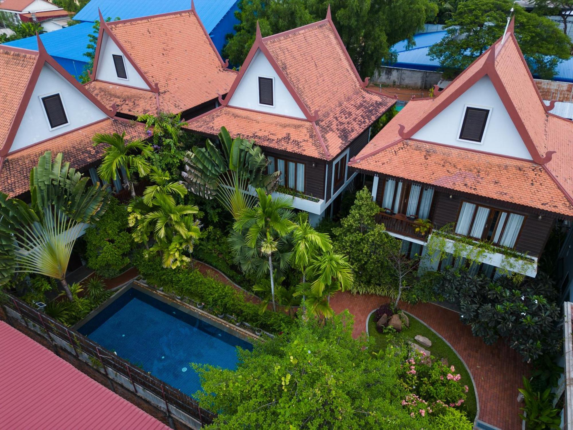 3 ห้องนอน 3 ห้องน้ำส่วนตัว ขนาด 45 ตร.ม. – ศาลา กำรึก Villa เสียมราฐ ภายนอก รูปภาพ